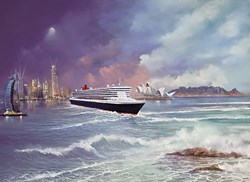 Voyage of Memories - Queen Mary II 2013 by Philip Gray - Limited Edition on Paper sized 20x15 inches. Available from Whitewall Galleries